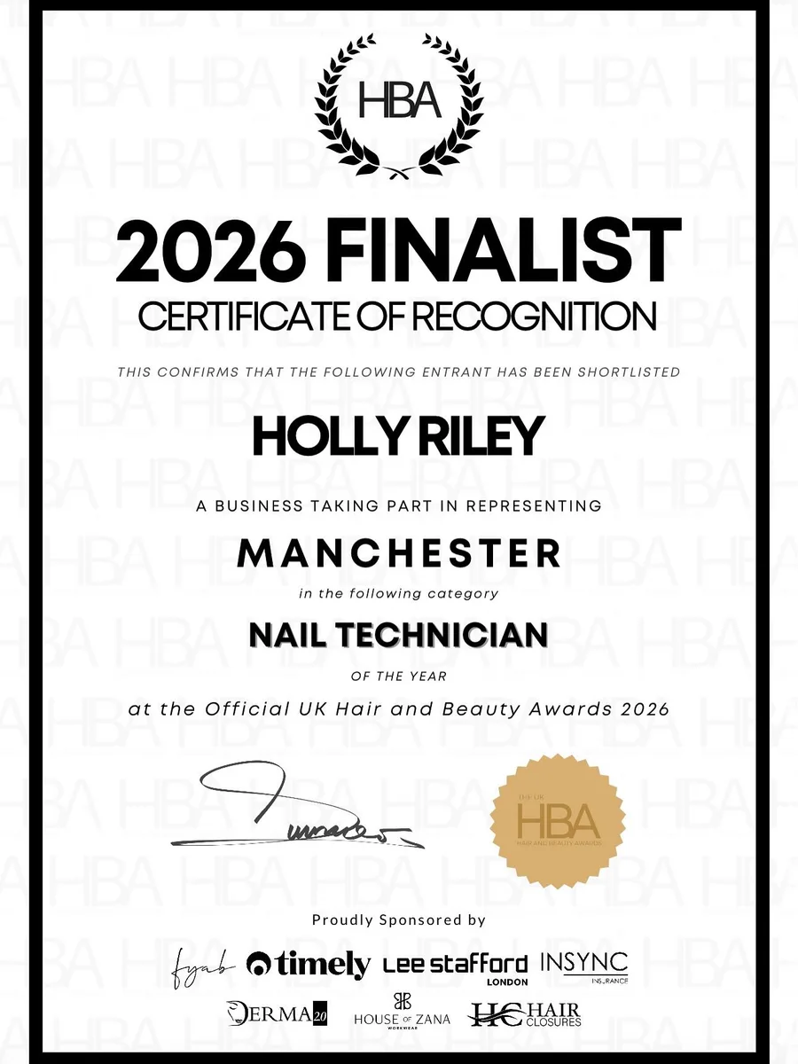 Holly Riley | Manchester Nail Technician qualification 1